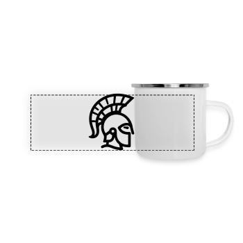 spartan - Mug panoramique émaillé - blanc - Devant