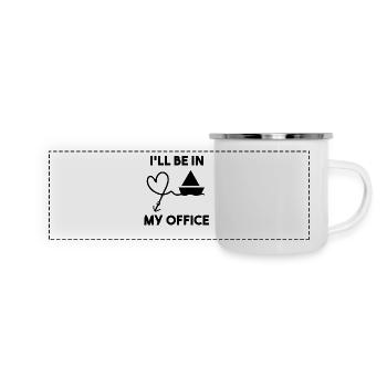 Capitaine de bateau Bateau à moteur Permis de bateau - Mug panoramique émaillé - blanc - Devant