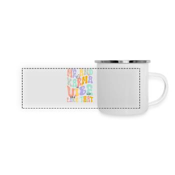 Me And Karma Vibe Like that lazy cats fun - Panoramic Camper Mug - white - Front
