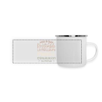 La Meilleure Monitrice D'équitation Au Monde - Mug panoramique émaillé - blanc - Devant