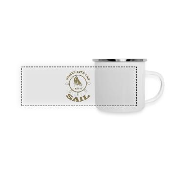 Sailing no matter where you want to sail - Panoramic Camper Mug - white - Front