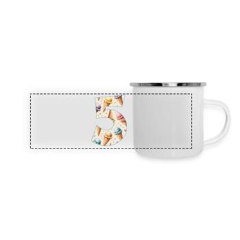 CREAM NUMBER 5 YEARS CREAM 5TH BIRTHDAY - Panoramic Camper Mug - white - Front