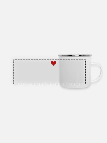 Wissenschaft - Panorama Emaille-Tasse - Weiß