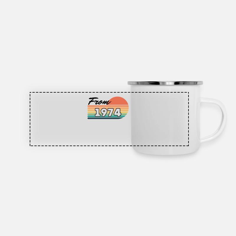 From 1974 - Mug panoramique émaillé - blanc