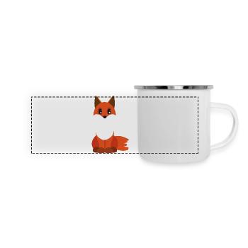 Fuchs - Panorama Emaille-Tasse - Weiß - Vorne