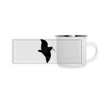 becasse chasse chasseur nature animal gibier  - Mug panoramique émaillé - blanc - Devant