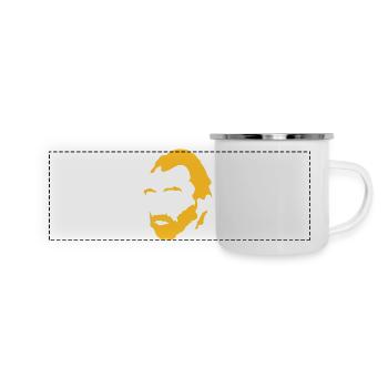 Vincent Van Gogh Beard - Panorama Emaille-Tasse - Weiß - Vorne