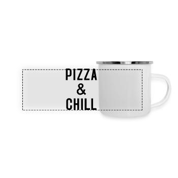 PIZZA & CHILL - Panoramic Camper Mug - white - Front
