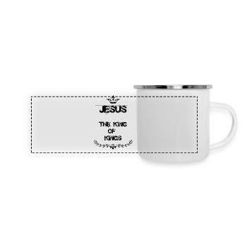 JESUS THE KING OF KINGS - Panoramic Camper Mug - white - Front