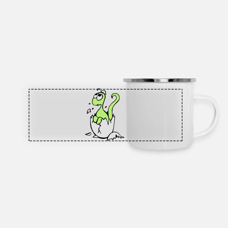 Baby Dinosaur - Panoramic Camper Mug - white