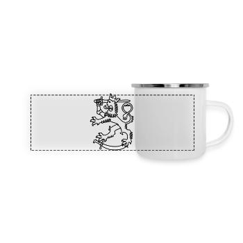 finnisches symbol finnland löwenflagge - Panorama Emaille-Tasse - Weiß - Vorne