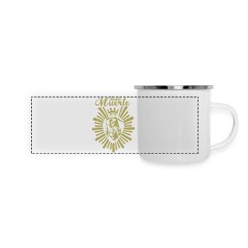 Santa Muerte - Panorama Emaille-Tasse - Weiß - Vorne