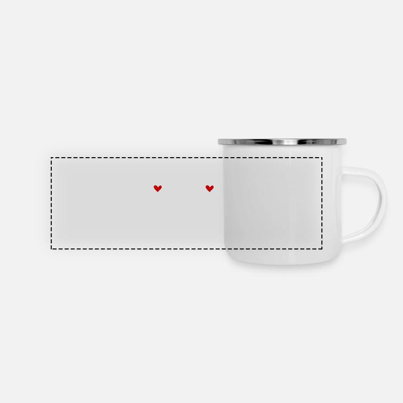 Single - Panorama Emaille-Tasse - Weiß