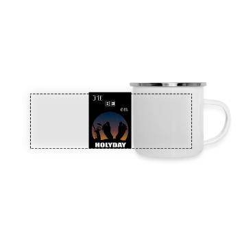 Je serai en vacances - Mug panoramique émaillé - blanc - Devant