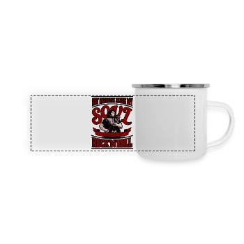 Hot Patootie Bless My Soul Eddie RHPS Rouge-Noir - Mug panoramique émaillé - blanc - Devant