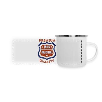 Premium-Qualität 1935 - Panorama Emaille-Tasse - Weiß - Vorne