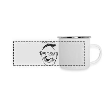 Pizzaïolo Man - Mug panoramique émaillé - blanc - Devant