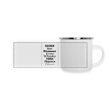 Dasher Dancer Blitzen - Mug panoramique émaillé - blanc - Devant