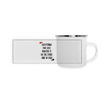 Everything You Wanted Is On The Other Side of Fear - Panoramic Camper Mug - white - Front