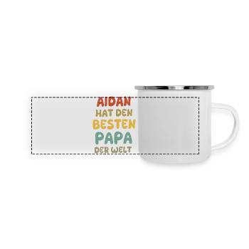 Baby Aidan - Panorama Emaille-Tasse - Weiß - Vorne