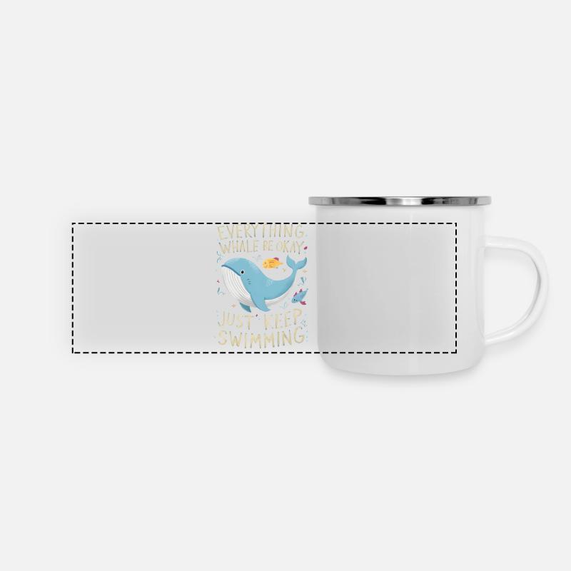 Whale Be Okay - Panoramic Camper Mug - white