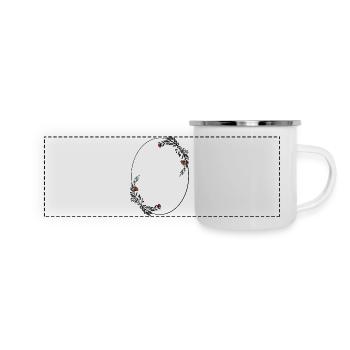 Cadre - Mug panoramique émaillé - blanc - Devant