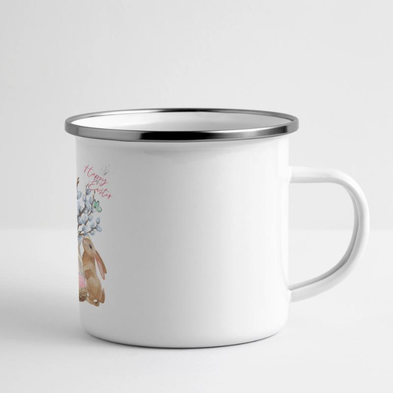 Happy Easter - Willow with Easter Eggs Panoramic Camper Mug