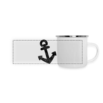 Anchor Distressed - Panoramic Camper Mug - white - Front