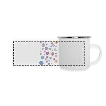 Flower Power Peace & Power Unisex - Panoramic Camper Mug - white - Front