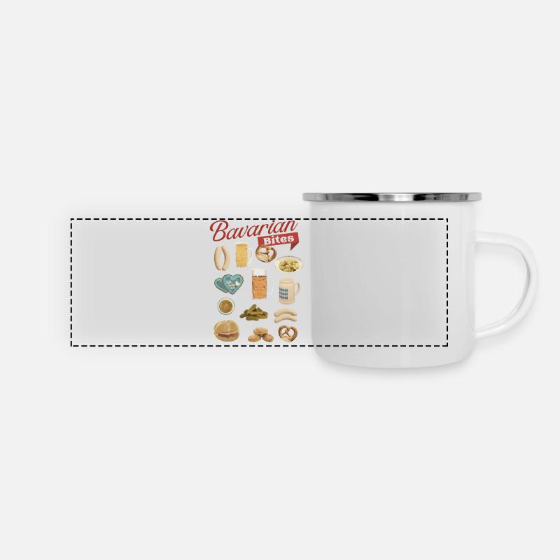 Bouchées bavaroises TeaDesign - Mug panoramique émaillé - blanc