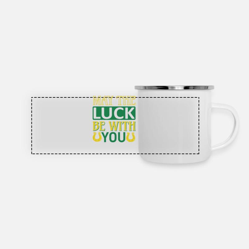 May luck be with you - Panoramic Camper Mug - white