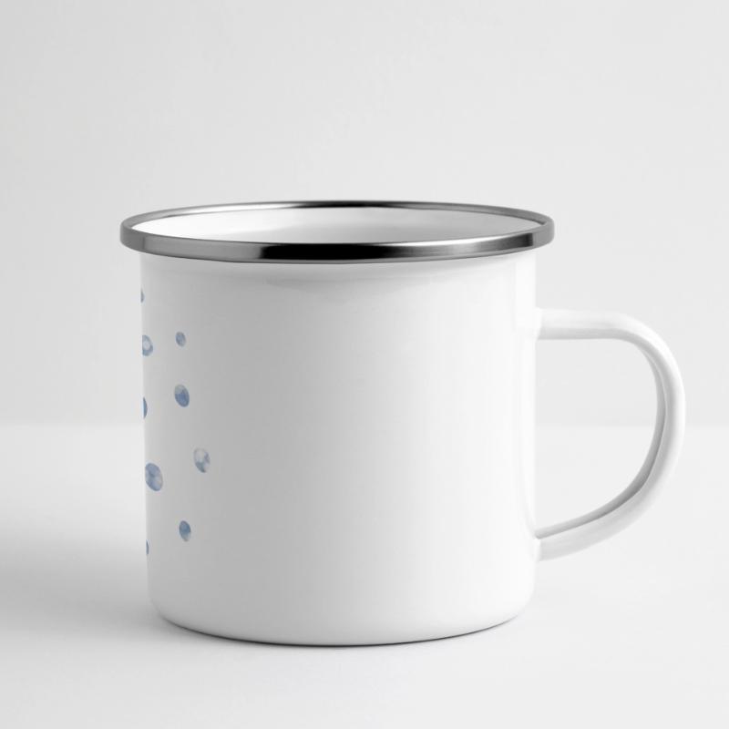 Blue Bokeh Light Points Pattern Panoramic Camper Mug