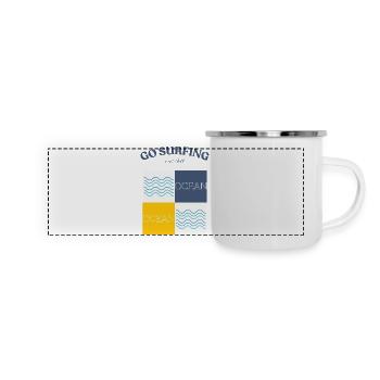 Go surfing and chill - Panoramic Camper Mug - white - Front