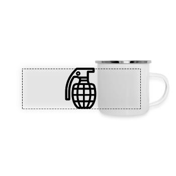 grenade - Mug panoramique émaillé - blanc - Devant