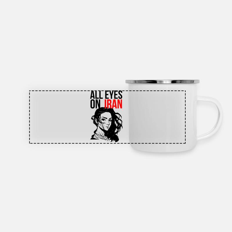 All Eyes On Iran - Panoramic Camper Mug - white