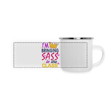 Bringing Sass to the Class Crown - Panoramic Camper Mug - white - Front