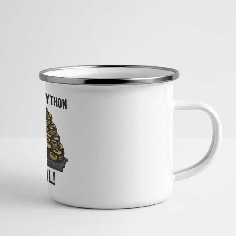 Royal Python Ball Python Coil Reptile Pyramid Panoramic Camper Mug