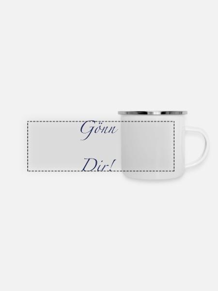 Goenndir - Panorama Emaille-Tasse - Weiß