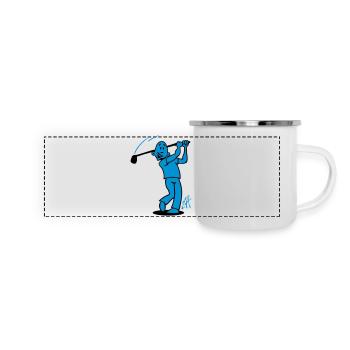 Swing into Laughter: Golf Design - Panoramic Camper Mug - white - Front