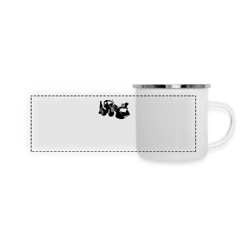 Pilote de pelle Chargeuse sur pneus Pelle - Mug panoramique émaillé - blanc - Devant