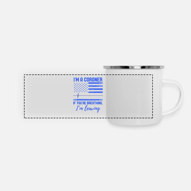 Forensic Forensic Scientist Black Humor Design - Panoramic Camper Mug - white