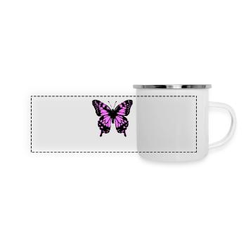 Butterfly - Panoramic Camper Mug - white - Front