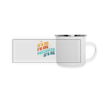 C’est moi Salut Je suis le petit ami C’est moi drôle papa - Mug panoramique émaillé - blanc - Devant