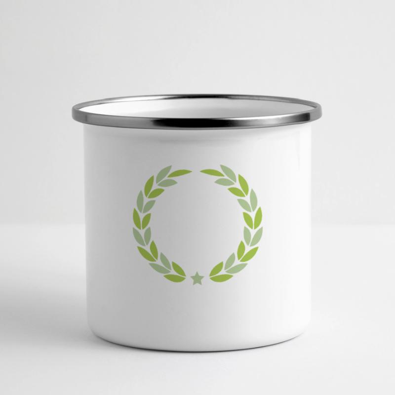 laurbærkrans Panorama emaljekrus