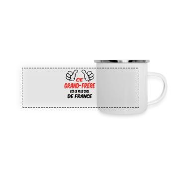 MEILLEUR Grand Frère - Mug panoramique émaillé - blanc - Devant