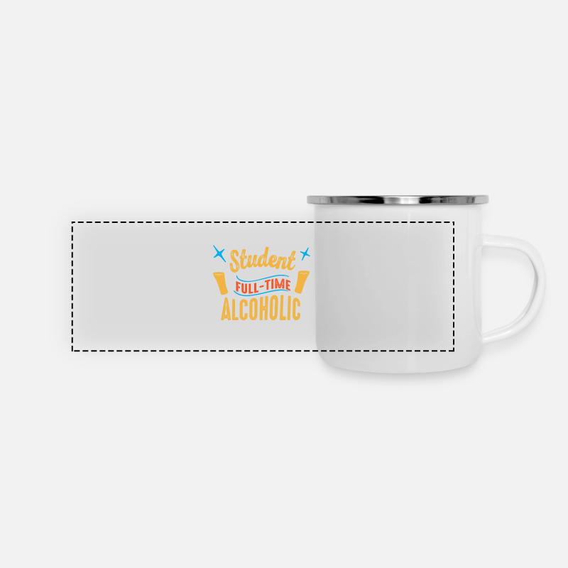 Part-time Student Full-time Alcoholic - Panoramic Camper Mug - white