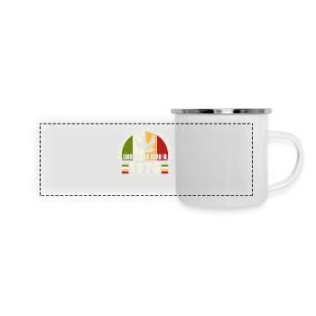 1976 Vintage Geburtstag Legende Geschenk - Panorama Emaille-Tasse - Weiß - Vorne