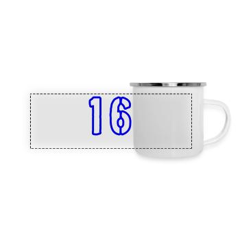 16 Number Symbol - Panoramic Camper Mug - white - Front