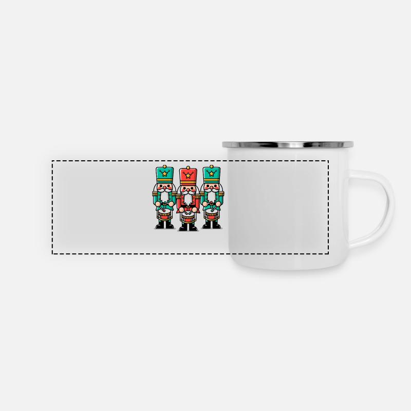 Christmas Nutcrackers - Panoramic Camper Mug - white