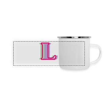 Multicolored letter l - Panoramic Camper Mug - white - Front